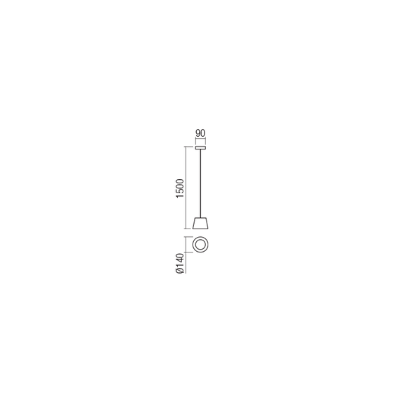 LED Пендел LOLLI 01-1496 Redo 1x6W 3000K BLACK | Osvetlenieto.bg