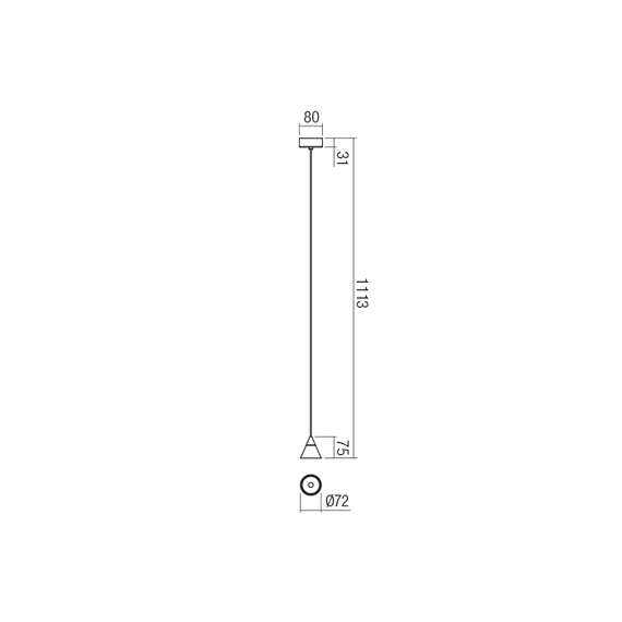 LED Полилей EIKO 01-2349 Redo 3000K | Osvetlenieto.bg
