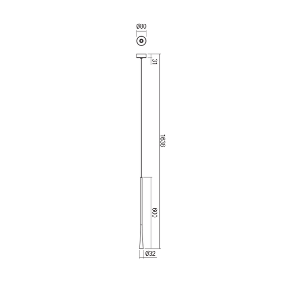LED Полилей ITO 01-1756 Redo 3000K | Osvetlenieto.bg