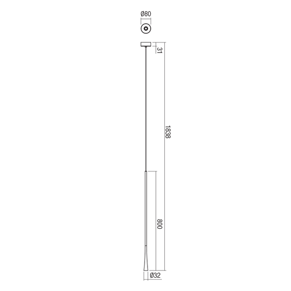 LED Полилей ITO 01-1759 Redo 3000K | Osvetlenieto.bg