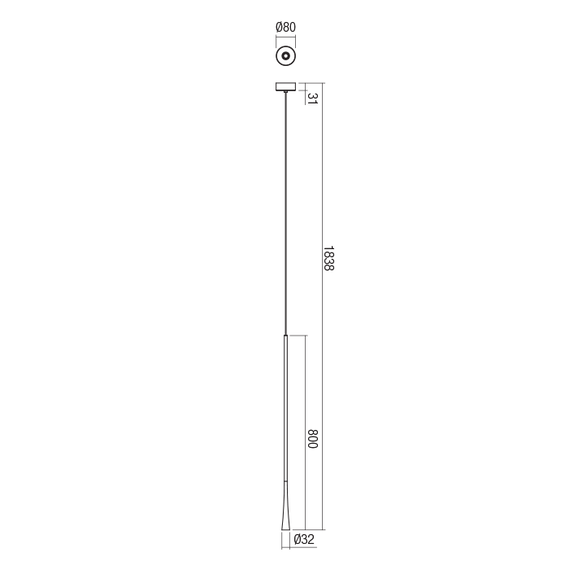 LED Полилей ITO 01-1761 Redo 3000K | Osvetlenieto.bg