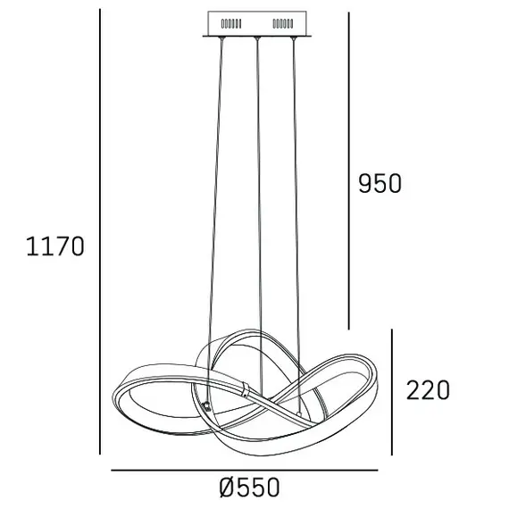 LED Полилей TOKYO P01670CH CosmoLight | Osvetlenieto.bg