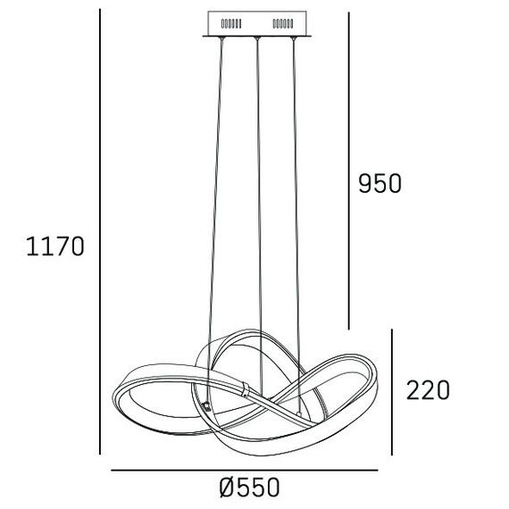 LED Полилей TOKYO P01670CH CosmoLight | Osvetlenieto.bg
