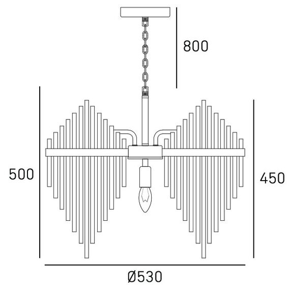 Полилей REYKJAVIK P07097CP CosmoLight 7xE14 | Osvetlenieto.bg