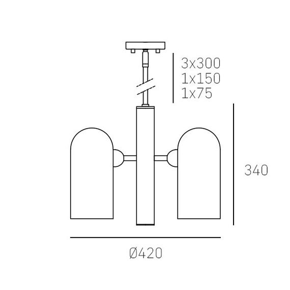 Полилей SEOUL P05759BK CosmoLight 5xE27 | Osvetlenieto.bg