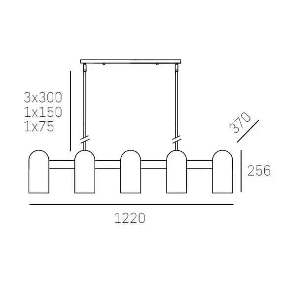 Полилей SEOUL P10742BK CosmoLight 10xE27 | Osvetlenieto.bg