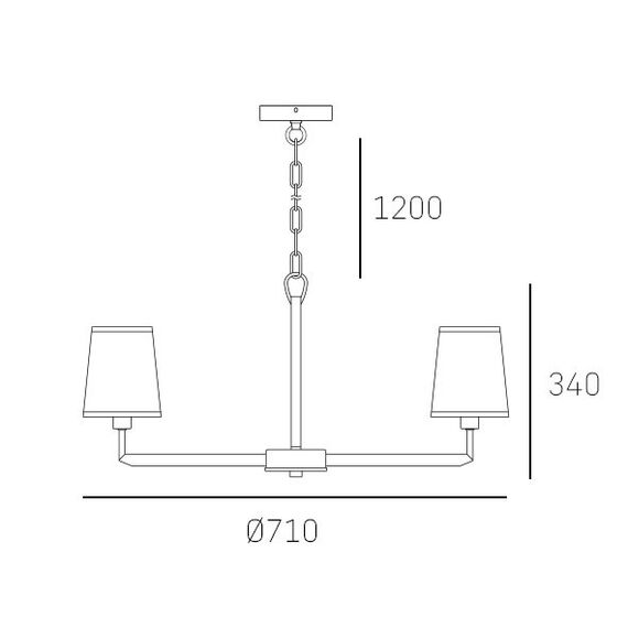 Полилей STOCKHOLM P06636BK AU CosmoLight 6xE14 | Osvetlenieto.bg