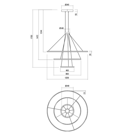 LED Димируем полилей ORBIT 01-2242 Redo 3000K | Osvetlenieto.bg