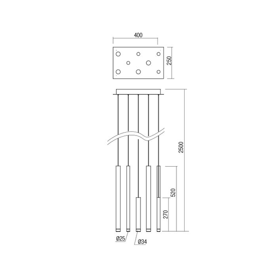 LED Полилей MADISON 01-2046 Redo 3000K | Osvetlenieto.bg
