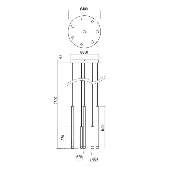 LED Полилей MADISON 01-2053 Redo 3000K | Osvetlenieto.bg
