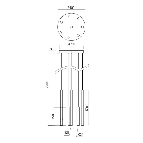 LED Полилей MADISON 01-2053 Redo 3000K | Osvetlenieto.bg