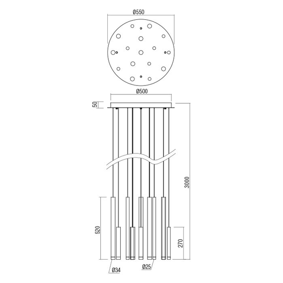 LED Полилей MADISON 01-2058 Redo 3000K | Osvetlenieto.bg