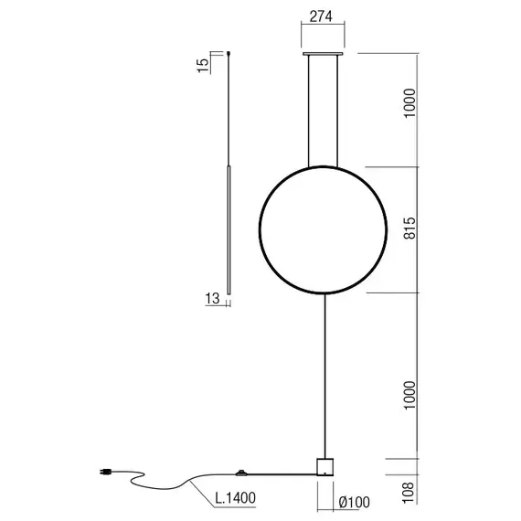 LED Полилей SLICK 01-2199 Redo 3000K | Osvetlenieto.bg