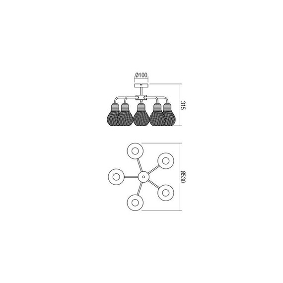 Плафон EDISON 01-1577 Smarter | Osvetlenieto.bg