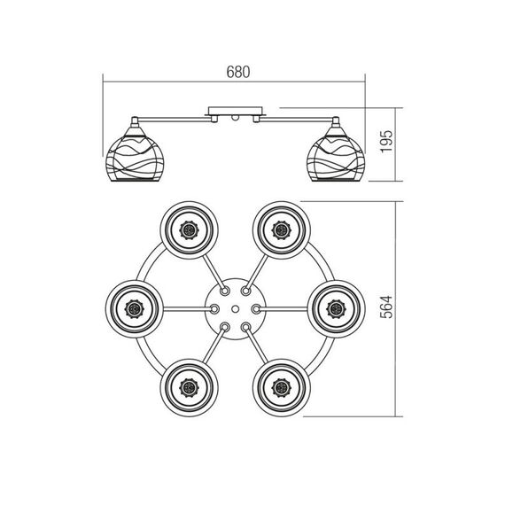 Плафон VIVIENNE 01-1054 Smarter | Osvetlenieto.bg