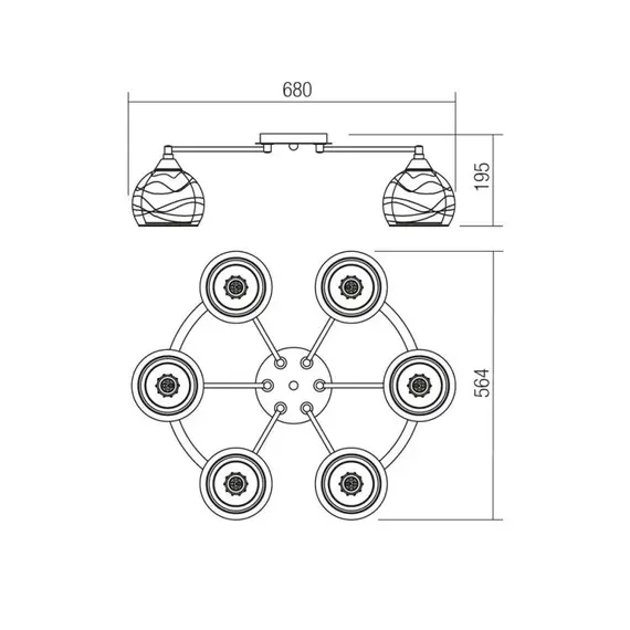Плафон VIVIENNE 01-1054 Smarter | Osvetlenieto.bg