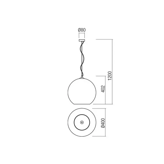 Полилей BOWL 01-2077 Redo 1xE27 | Osvetlenieto.bg