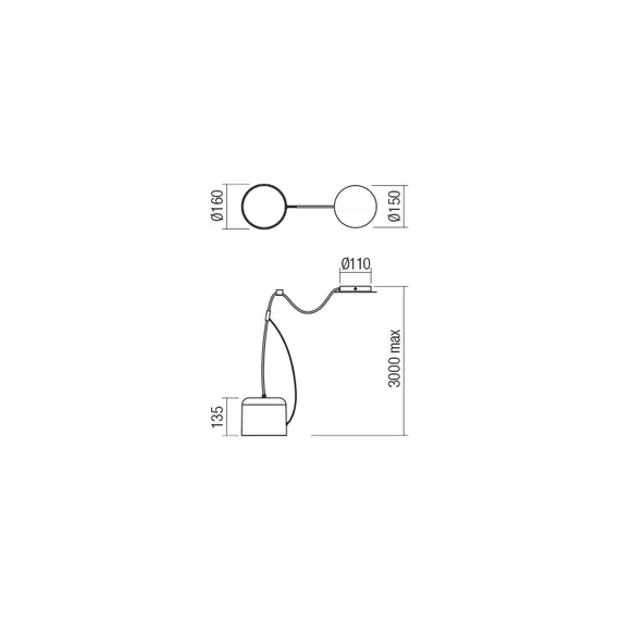 Полилей DODO 01-1824 Redo 1xE27 | Osvetlenieto.bg