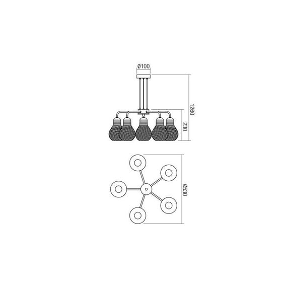 Полилей EDISON 01-1580 Smarter | Osvetlenieto.bg Полилей EDISON 01-1580 Smarter | Osvetlenieto.bg