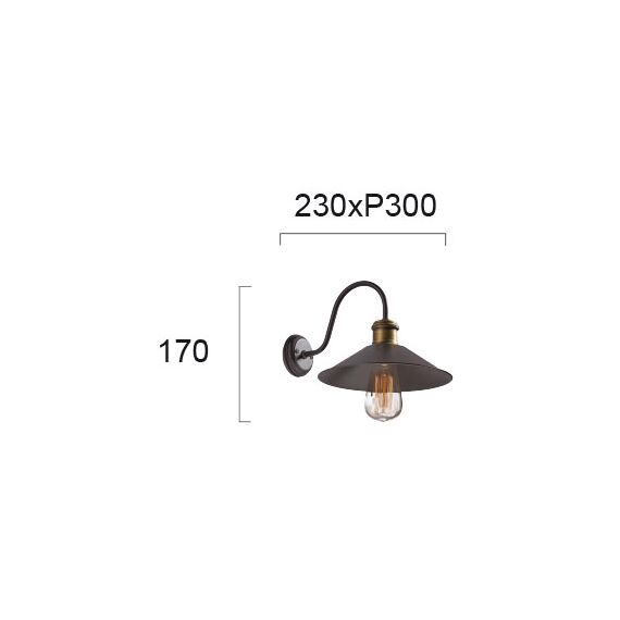 Аплик RUSTIC 3083800 Viokef 1xE27 | Osvetlenieto.bg Аплик RUSTIC 3083800 Viokef 1xE27 | Osvetlenieto.bg