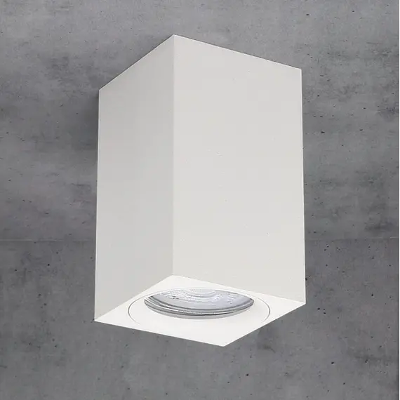 Бяла луна за открит монтаж Mango Square GU10 D6 H10cm | Osvetlenieto.bg