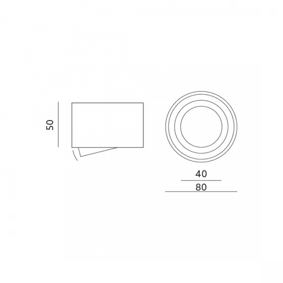 Бяла луна за открит монтаж OH36 Small LED D8 H5 cm | Osvetlenieto.bg