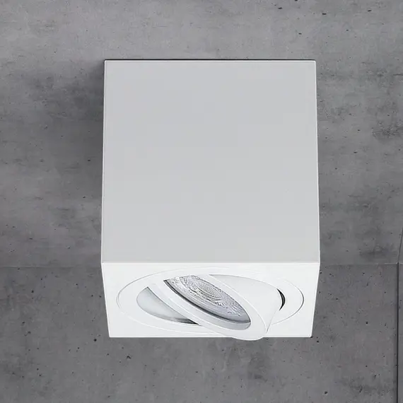 Бяла луна за открит монтаж OH37 GU10 D8 H8.4cm | Osvetlenieto.bg