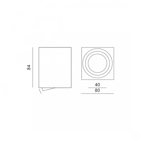 Бяла луна за открит монтаж OH37 GU10 D8 H8.4cm | Osvetlenieto.bg