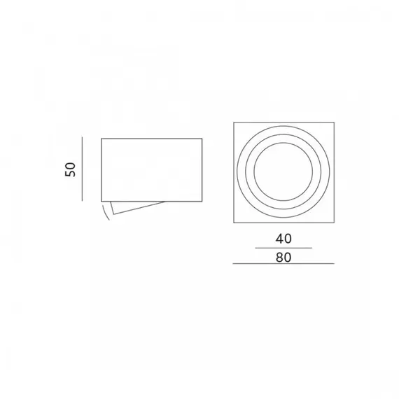 Бяла луна за открит монтаж OH37 Small LED D8 H5cm | Osvetlenieto.bg