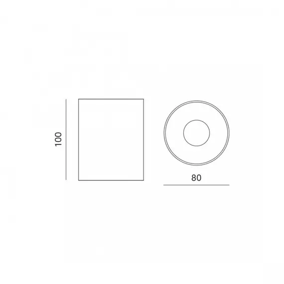 Бяла луна за открит монтаж TRIO GU10 D8 H10cm + бял,черен и златен ринг | Osvetlenieto.bg