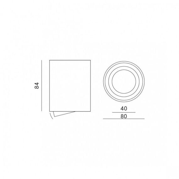 Черна луна за открит монтаж OH36 GU10 D8 H8.4cm | Osvetlenieto.bg