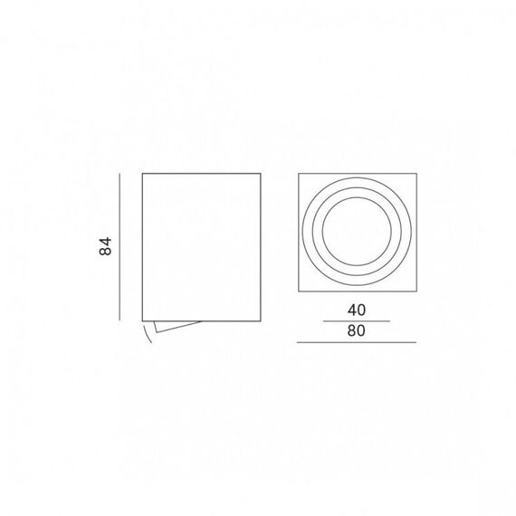 Черна луна за открит монтаж OH37 GU10 D8 H8.4cm | Osvetlenieto.bg