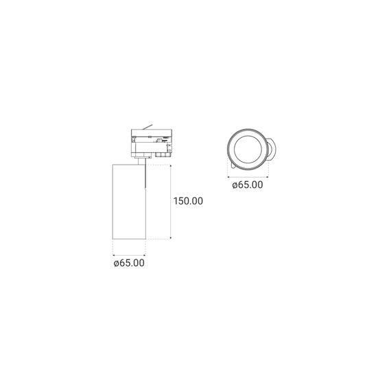 Enzo Track черен прожектор за 4L шина GU10 | Osvetlenieto.bg