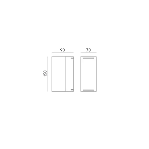 Фасаден аплик QUAZAR 9 2xGU10 черен | Osvetlenieto.bg