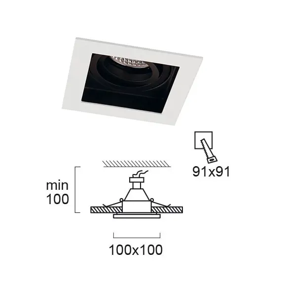 Квадратна луна ARTSI 4208000 Viokef GU10 | Osvetlenieto.bg