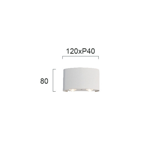 LED Фасаден аплик TWIST 4211000 Viokef 4W 3000K IP54 | Osvetlenieto.bg