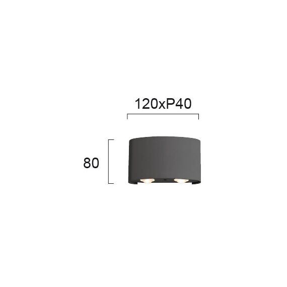 LED Фасаден аплик TWIST 4211001 Viokef 4W 3000K IP54 | Osvetlenieto.bg LED Фасаден аплик TWIST 4211001 Viokef 4W 3000K IP54 | Osvetlenieto.bg