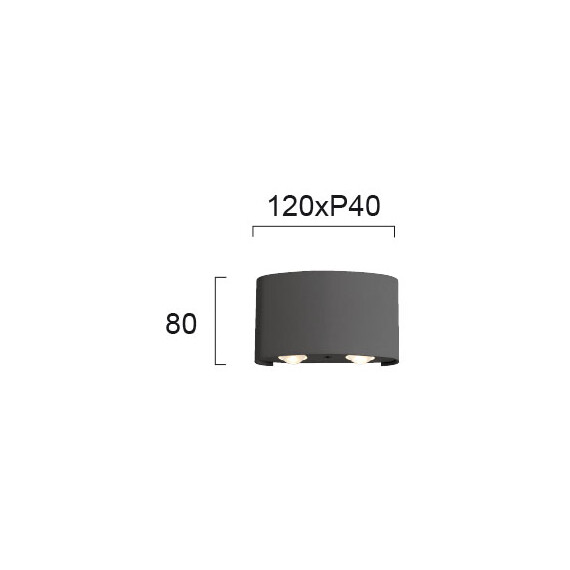 LED Фасаден аплик TWIST 4211001 Viokef 4W 3000K IP54 | Osvetlenieto.bg