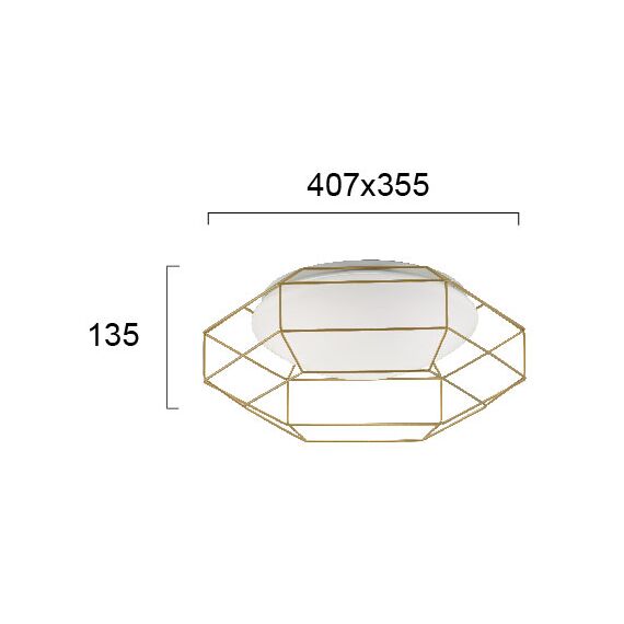 LED Плафон MONTE 4227401 Viokef 12W 3000K | Osvetlenieto.bg