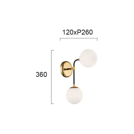 Модерен аплик Hariet 4203000 Viokef 2xG9 | Osvetlenieto.bg