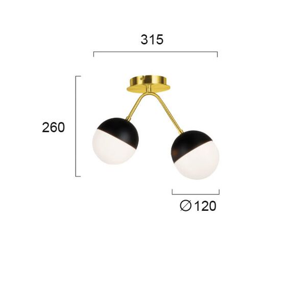 Модерен плафон Orbit 4221700 Viokef 2x3W G9 | Osvetlenieto.bg
