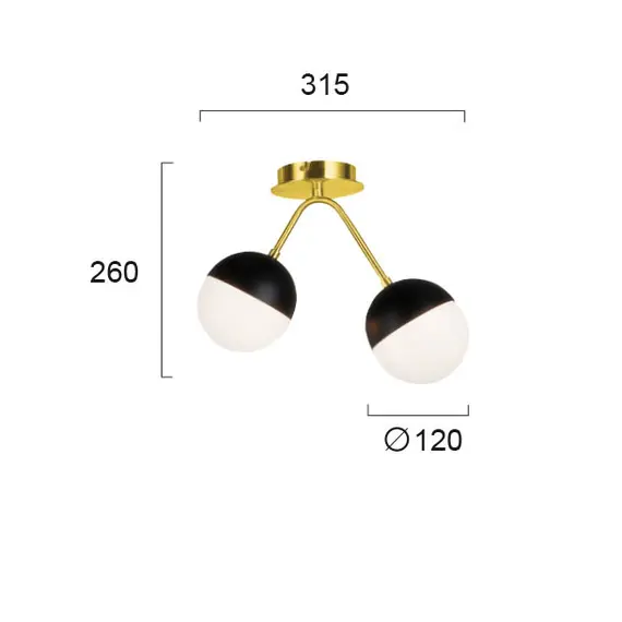 Модерен плафон Orbit 4221700 Viokef 2x3W G9 | Osvetlenieto.bg