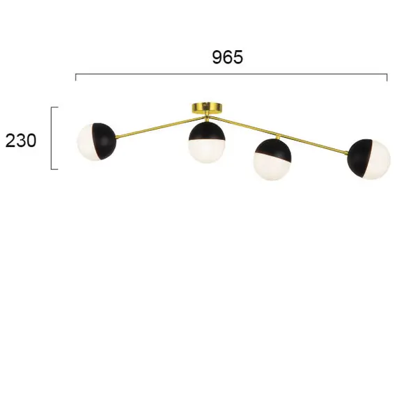 Модерен плафон Orbit 4221800 Viokef 4x3W G9 | Osvetlenieto.bg