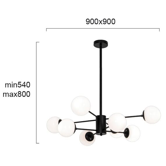 Модерен полилей Anouk 4228500 Viokef 8xG9 | Osvetlenieto.bg