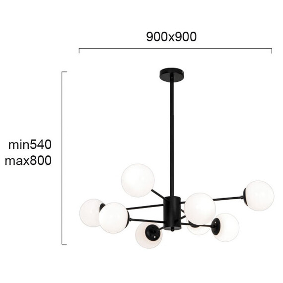 Модерен полилей Anouk 4228500 Viokef 8xG9 | Osvetlenieto.bg