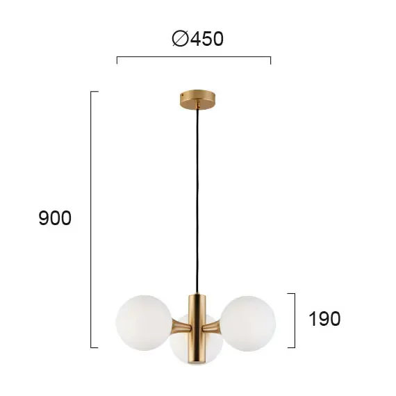 Модерен полилей Globe 3094300 3xE14 | Osvetlenieto.bg