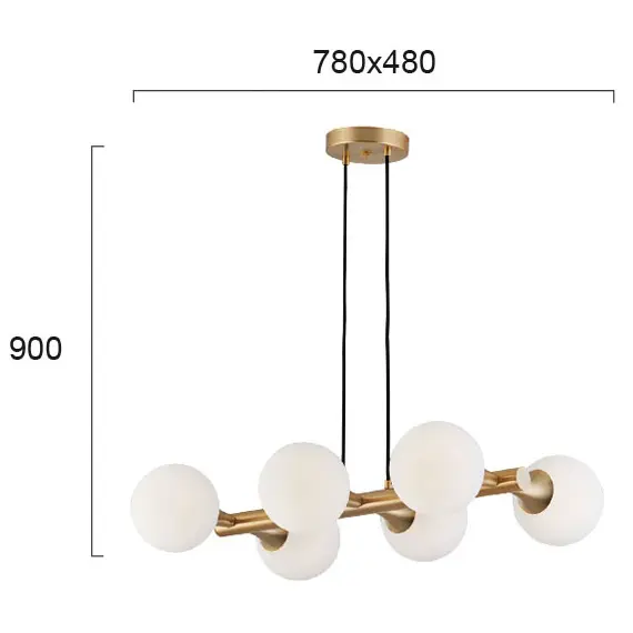 Модерен полилей Globe 3094500 Viokef 6xE14 | Osvetlenieto.bg