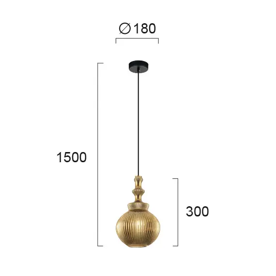 Пендел JAKARTA 4169500 Viokef 1xE27 | Osvetlenieto.bg