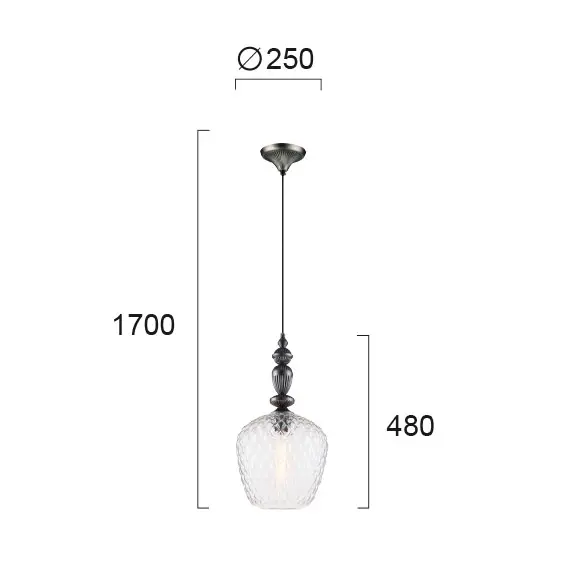 Пендел SALEM 4169400 Viokef 1xE27 | Osvetlenieto.bg