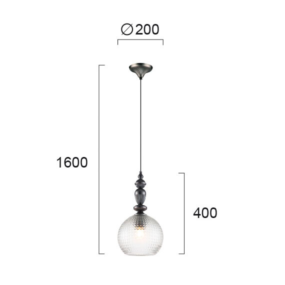 Пендел TALISA 4169700 Viokef 1xE27 | Osvetlenieto.bg